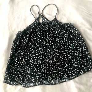 Black sunflower lightweight camisole